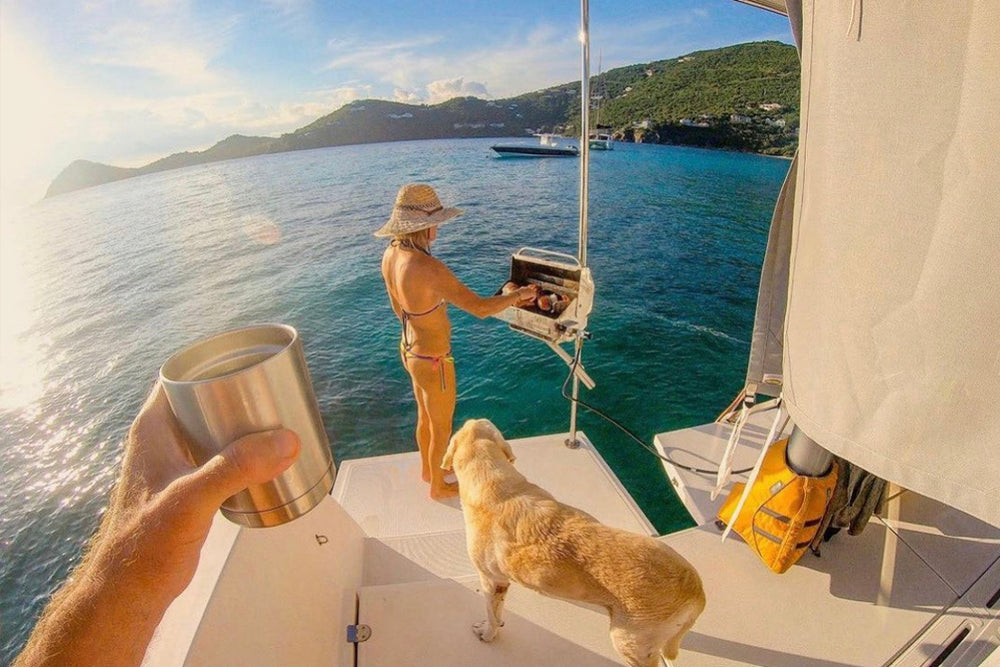 Cabo mounted on boat